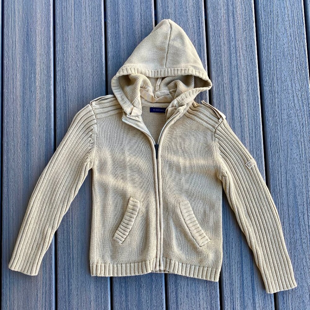 Burberry Boys Tan zip up Cardigan 8 years old